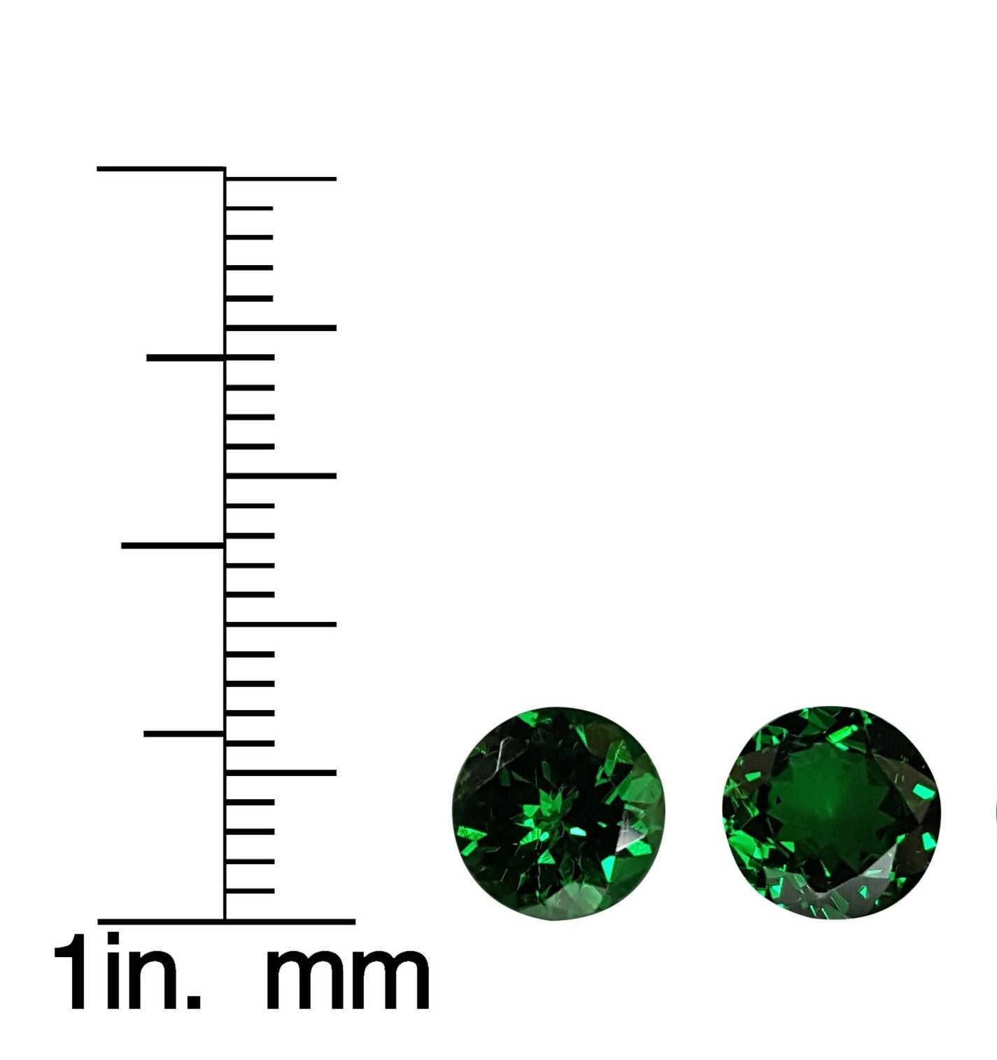 7mm Round Fine Intense Green Tsavorite