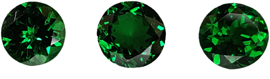 7mm Round Fine Intense Green Tsavorite