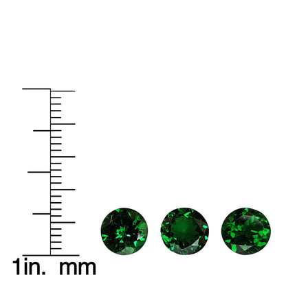 7mm Round Fine Intense Green Tsavorite
