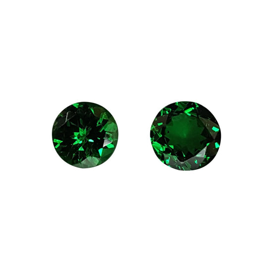 7mm Round Fine Intense Green Tsavorite