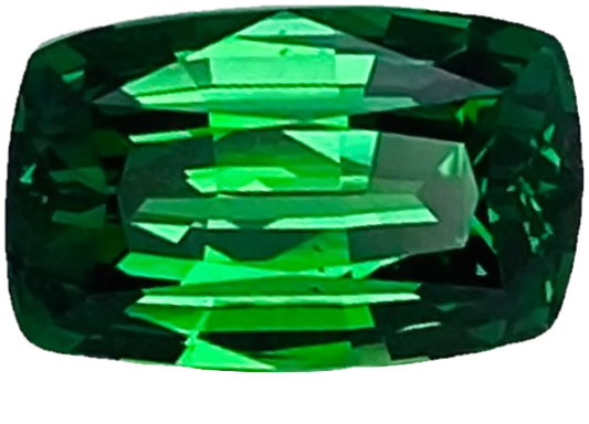 1.56ct Cushion Gem Quality - Fine Intense Green Tsavorite
