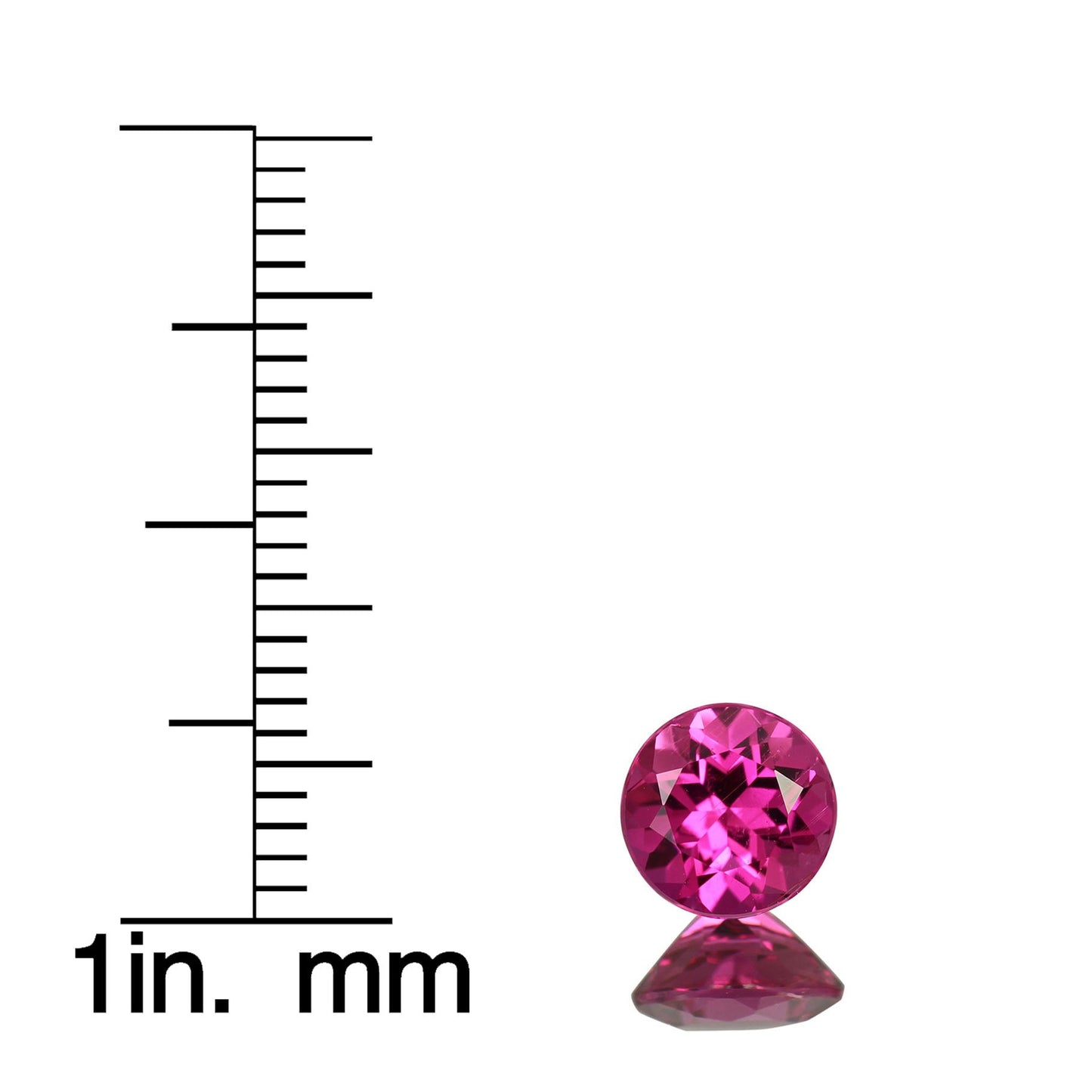 7mm Round Rubellite Pair