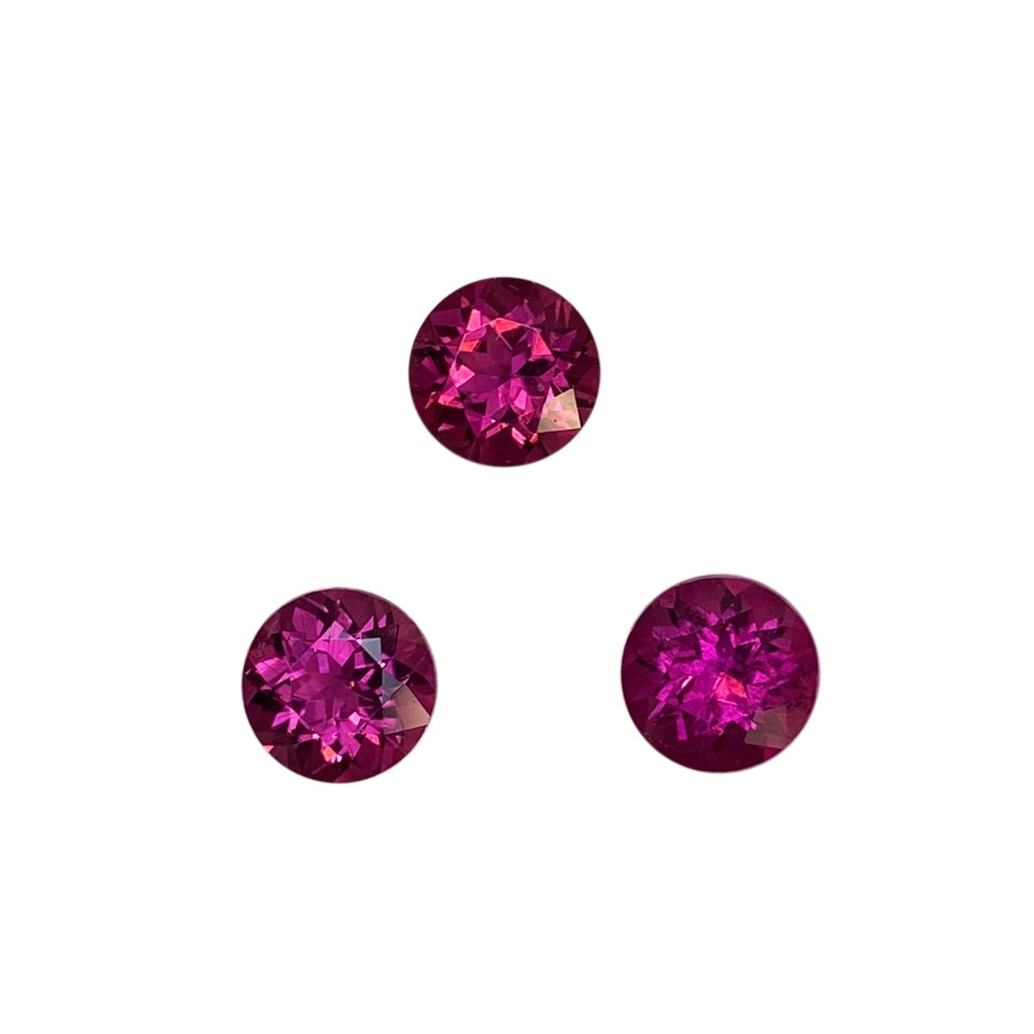 7mm Round Fuchsia Color Rubellite