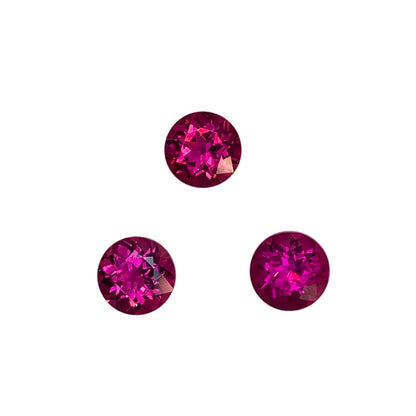 7mm Round Fuchsia Color Rubellite