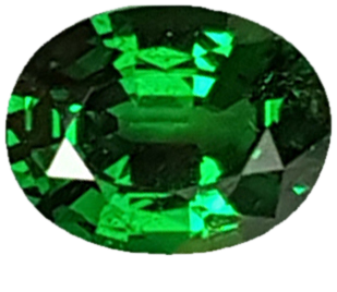 0.96ct Oval Deep Minty Green Tsavorite
