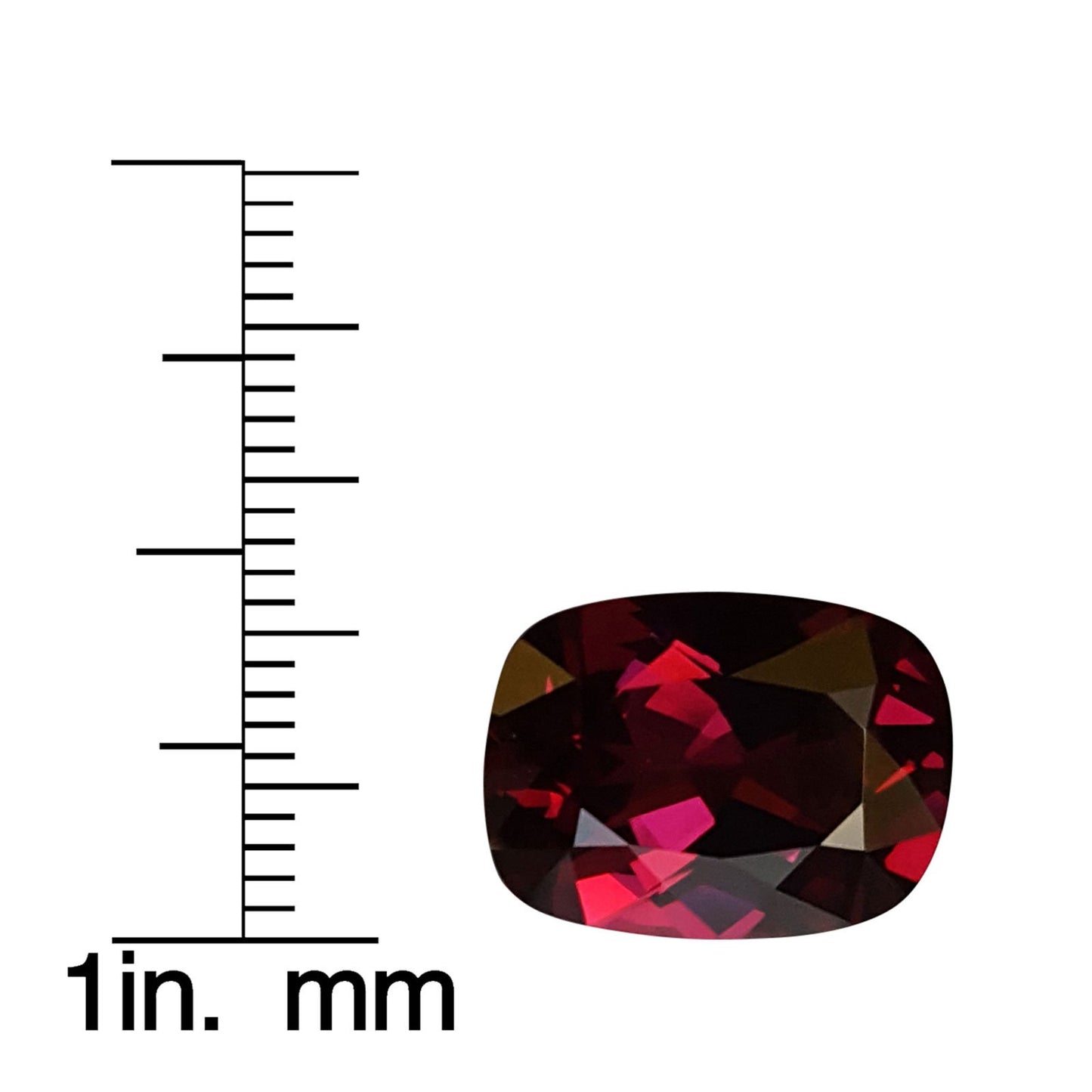 9.34ct Cushion Open Burgundy Rhodolite