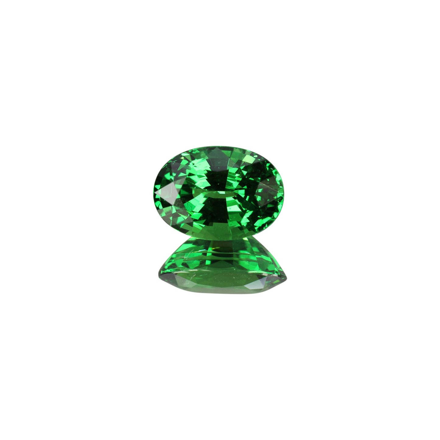 3.89ct Oval Bright Green Tsavorite
