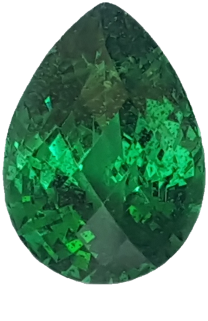 4.34ct Pear Shape Bright Green Tsavorite