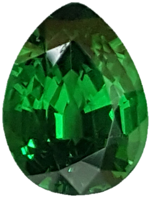 1.27ct Pear Shape Fine Intense Green Tsavorite