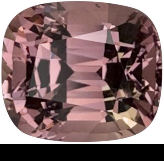3.33ct Cushion Peach Malaya Garnet