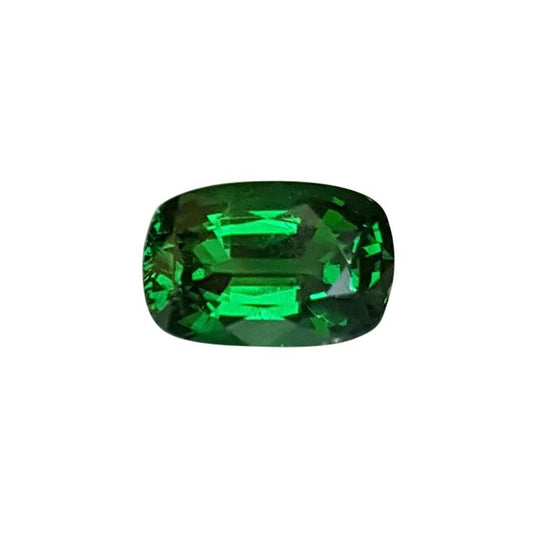 1.38ct Cushion Fine Intense Green Tsavorite