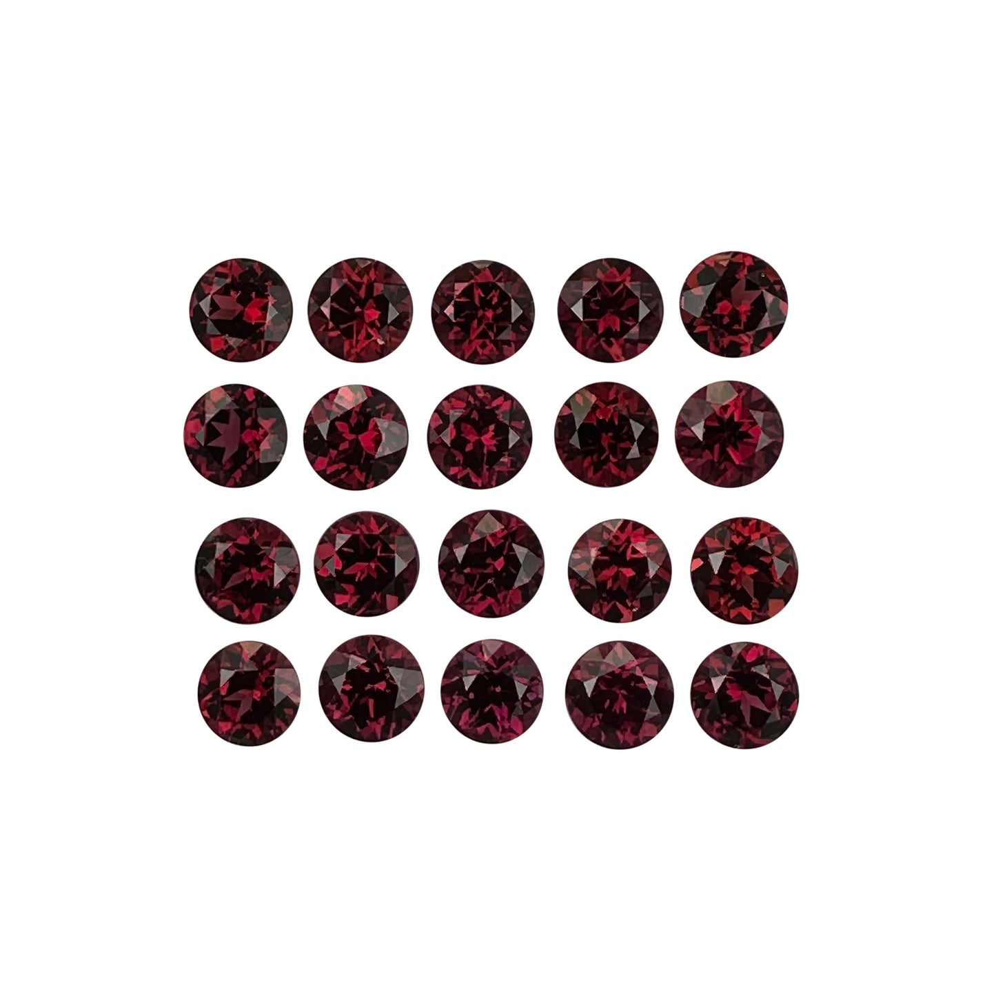 6mm Round Reddish Rhodolite