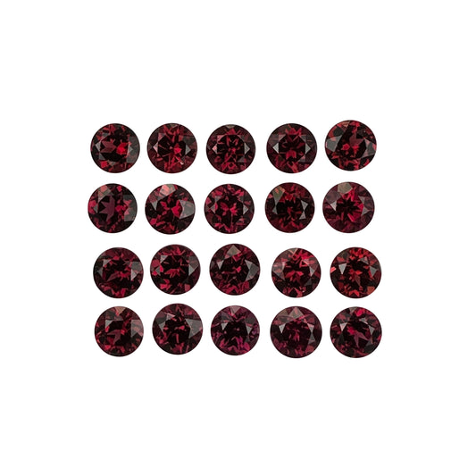 6mm Round Reddish Rhodolite