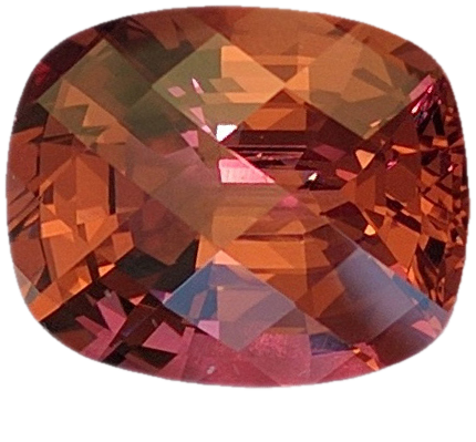 7.5ct Cushion Peach garnet