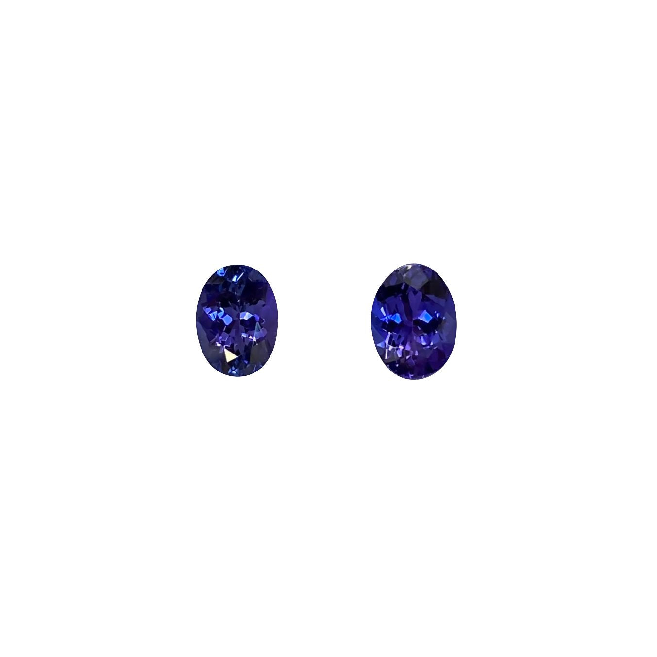 8x6mm Oval AAA Color Tanzanite Pair