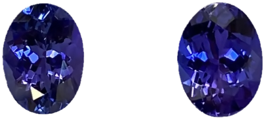 8x6mm Oval AAA Color Tanzanite Pair