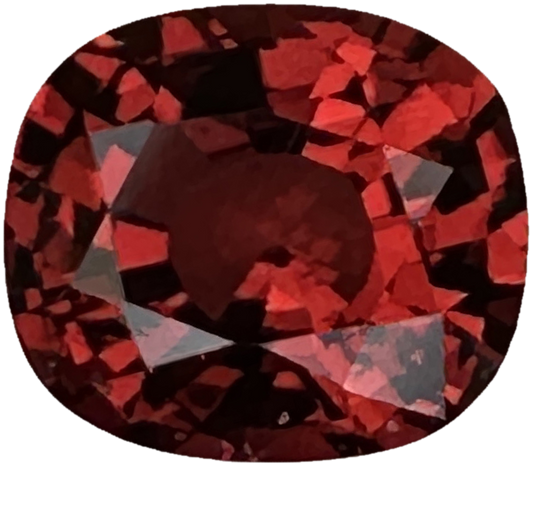 1.3ct Cushion Red-Orange Spinel
