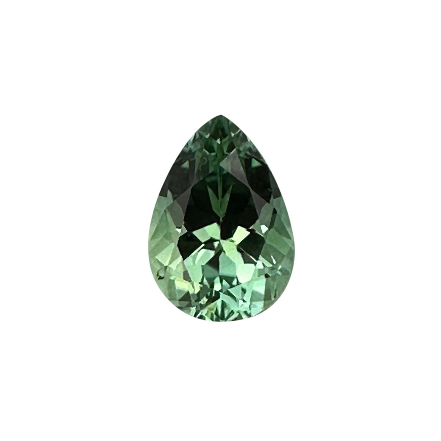 2.9 cts  Pear Shape Mint Green Tourmaline