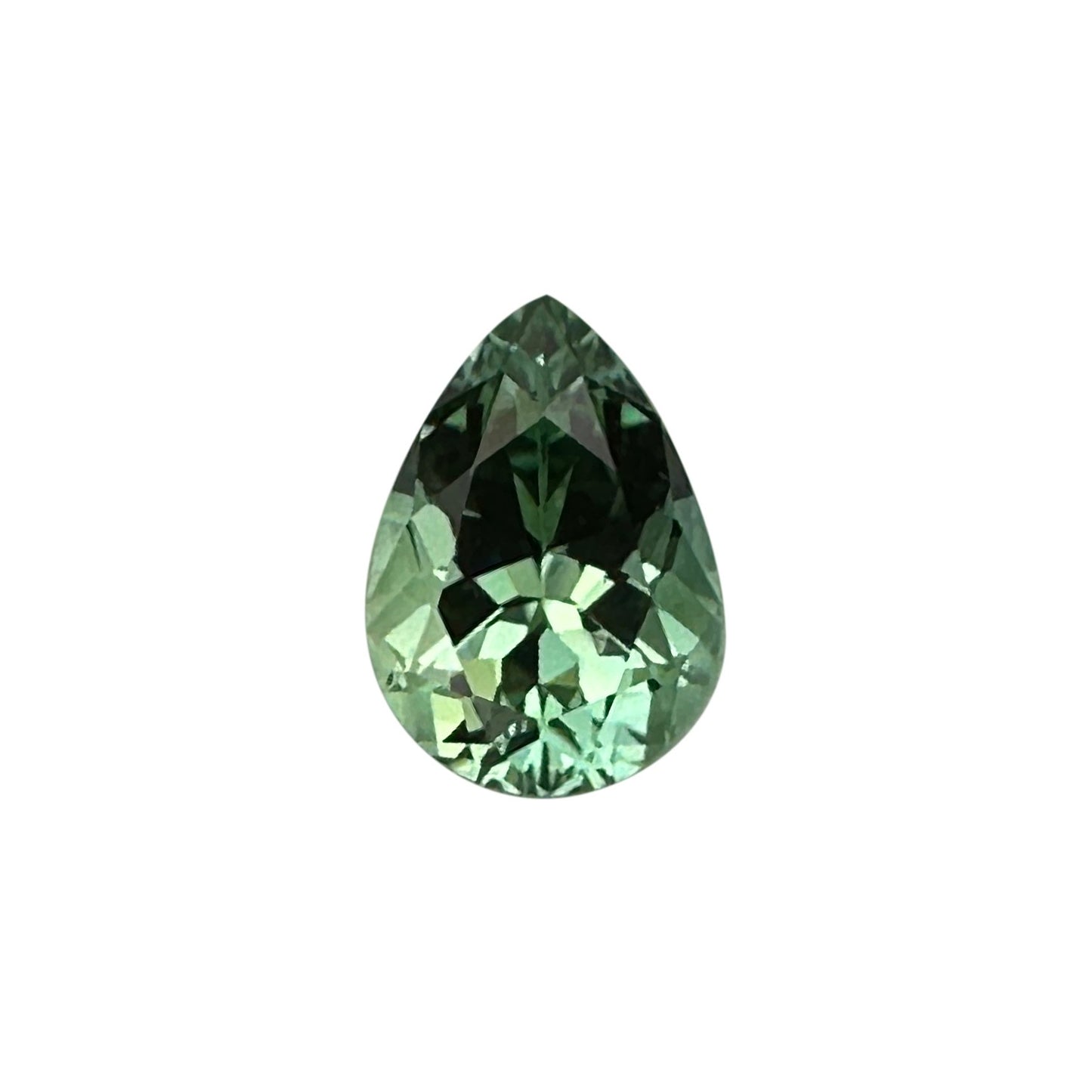 2.9 cts  Pear Shape Mint Green Tourmaline