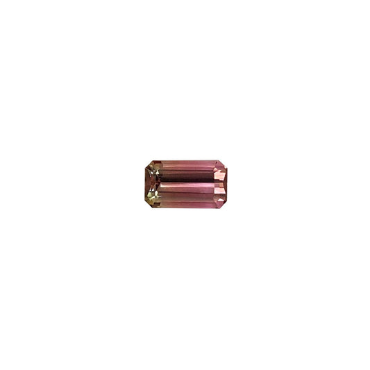 6.13ct Emerald Cut Bi-Color Tourmaline