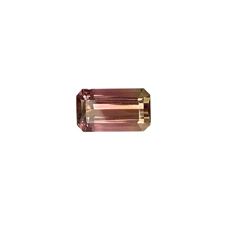 6.13ct Emerald Cut Bi-Color Tourmaline
