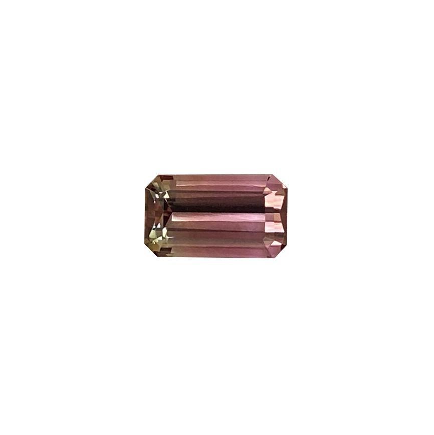 6.13ct Emerald Cut Bi-Color Tourmaline