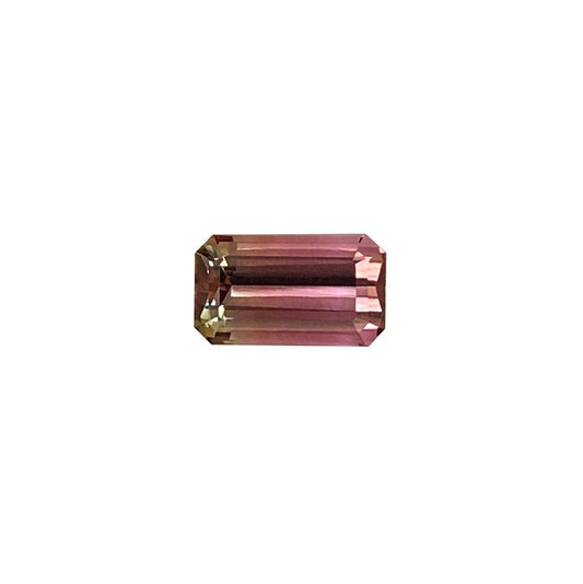 6.13ct Emerald Cut Bi-Color Tourmaline