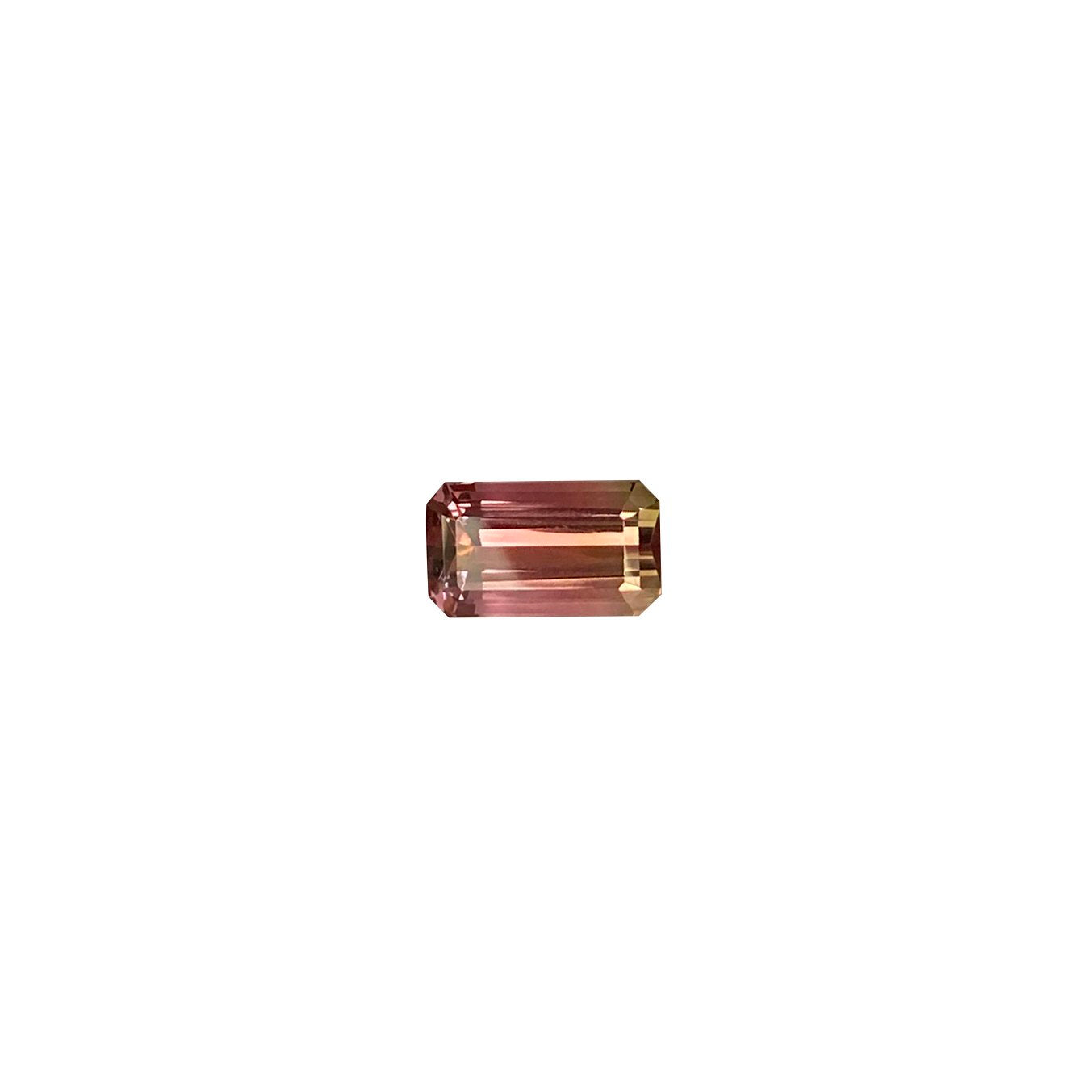 6.13ct Emerald Cut Bi-Color Tourmaline