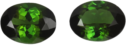 8x6mm Oval Deep Green Tourmaline Pair