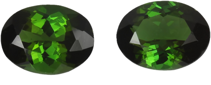 8x6mm Oval Deep Green Tourmaline Pair