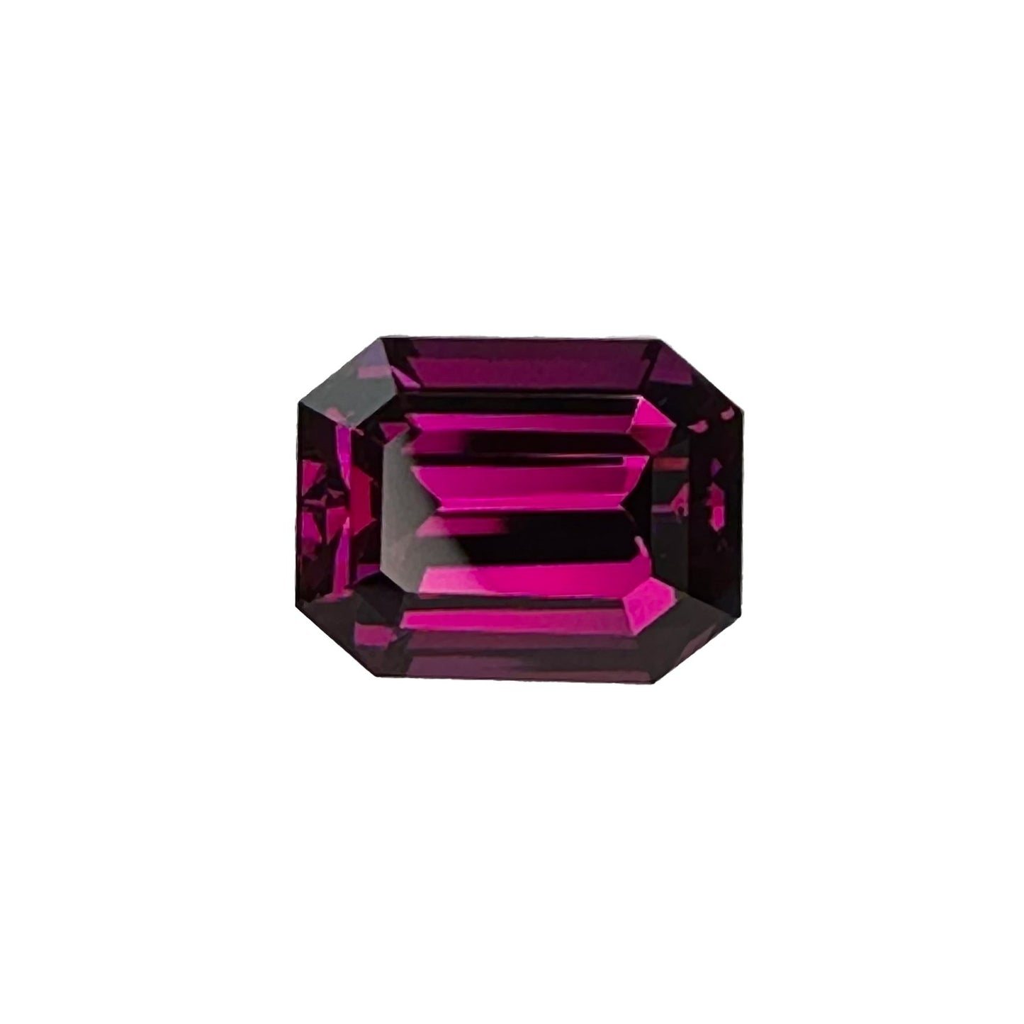 9.2ct Emerald Cut AAA Color Rhodolite