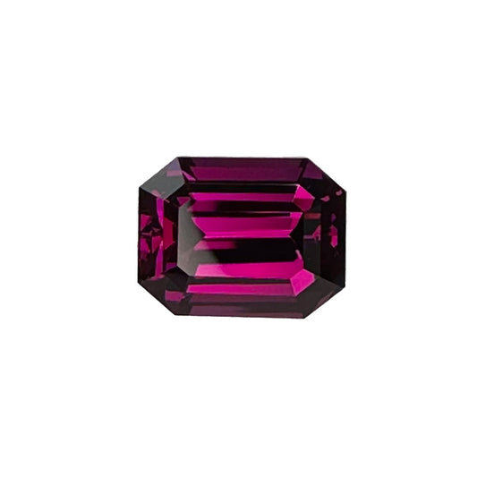 9.2ct Emerald Cut AAA Color Rhodolite