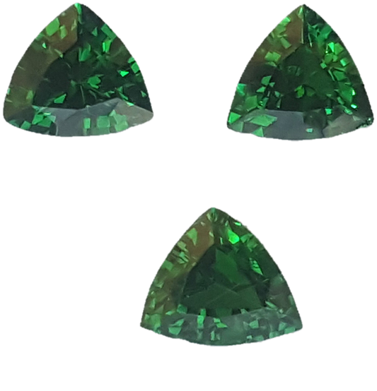 2.67ct Trillion Fine Intense Green Tsavorite