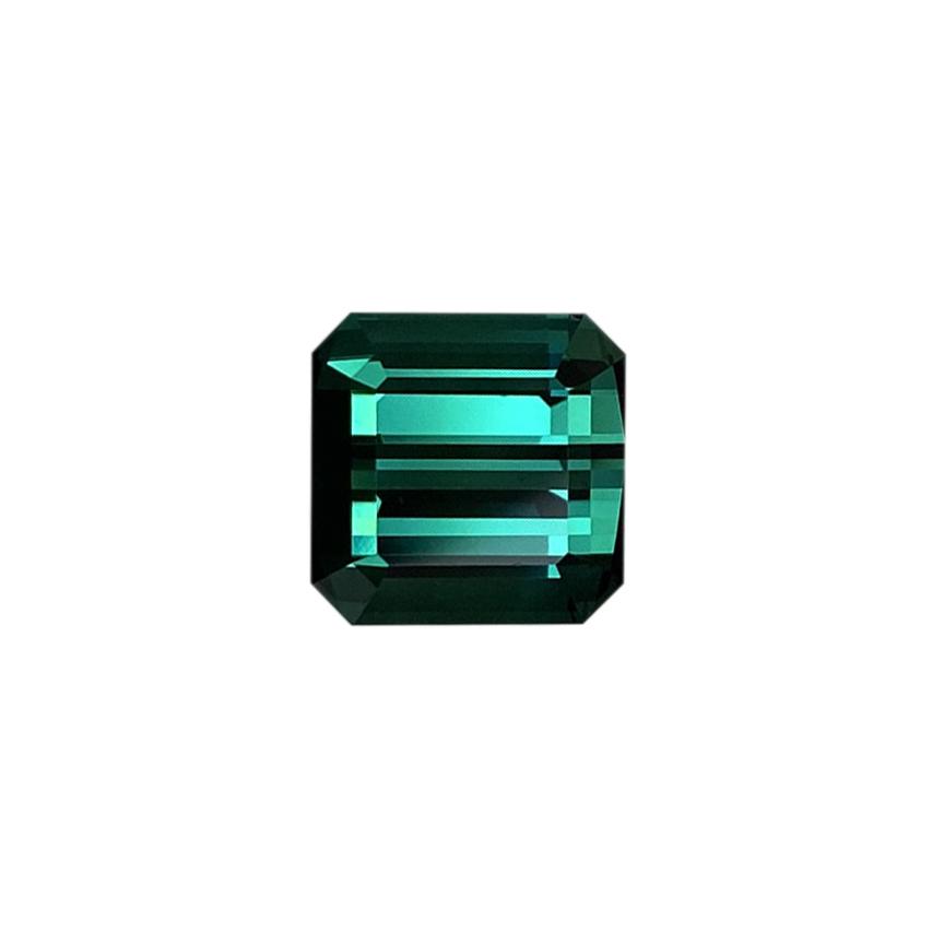 4.8ct Emerald Cut Blue-Green Tourmaline