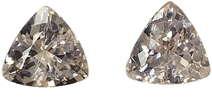 13mm Trillion Peach Morganite Pair