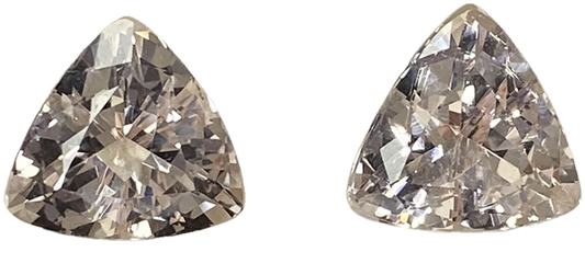 13mm Trillion Peach Morganite Pair