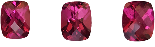 6.34ct Cushion Fuchsia Color Rubellite Set