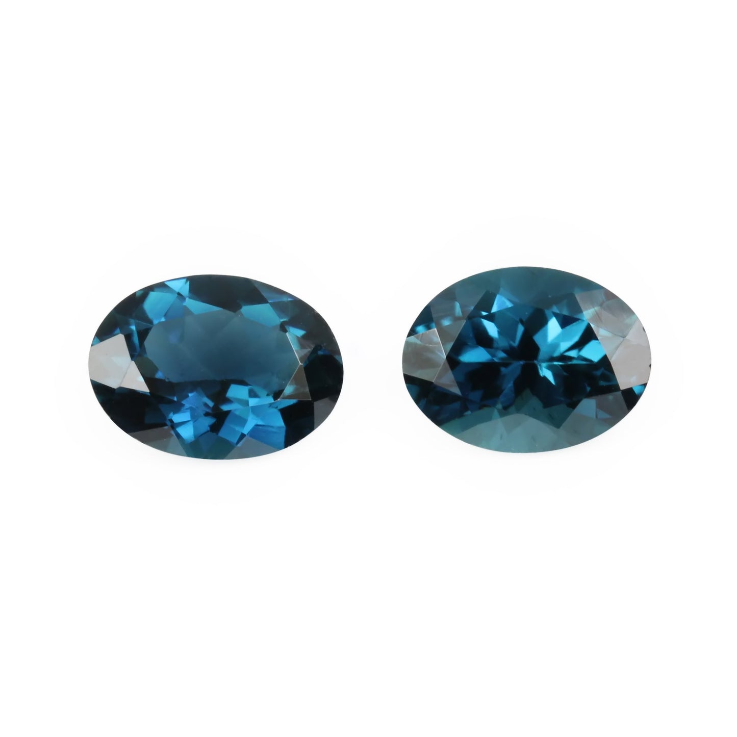 8x6mm Oval Deep Blue Tourmaline Pair