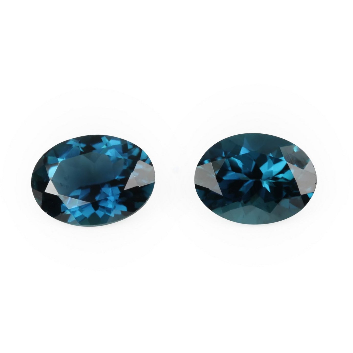 8x6mm Oval Deep Blue Tourmaline Pair