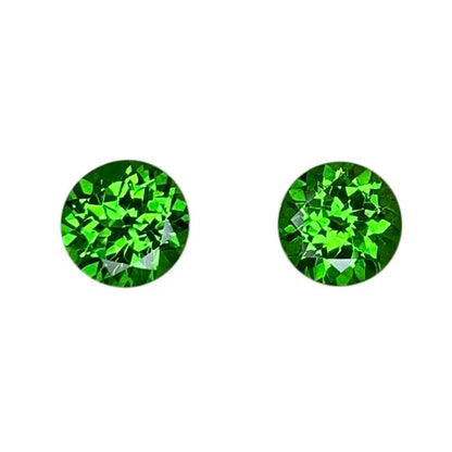 5.75mm Round Bright Green Tsavorite Pair