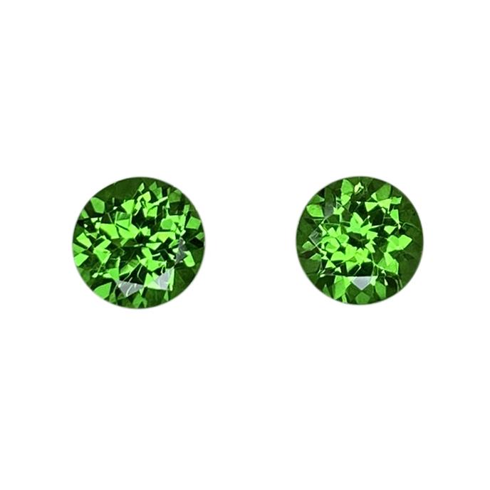 5.75mm Round Bright Green Tsavorite Pair