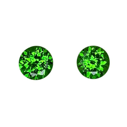 5.75mm Round Bright Green Tsavorite Pair
