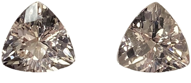11mm Trillion Peach Morganite Pair