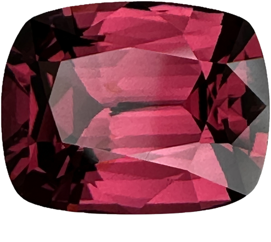 3.8ct Cushion Deep Pink Malaya Garnet