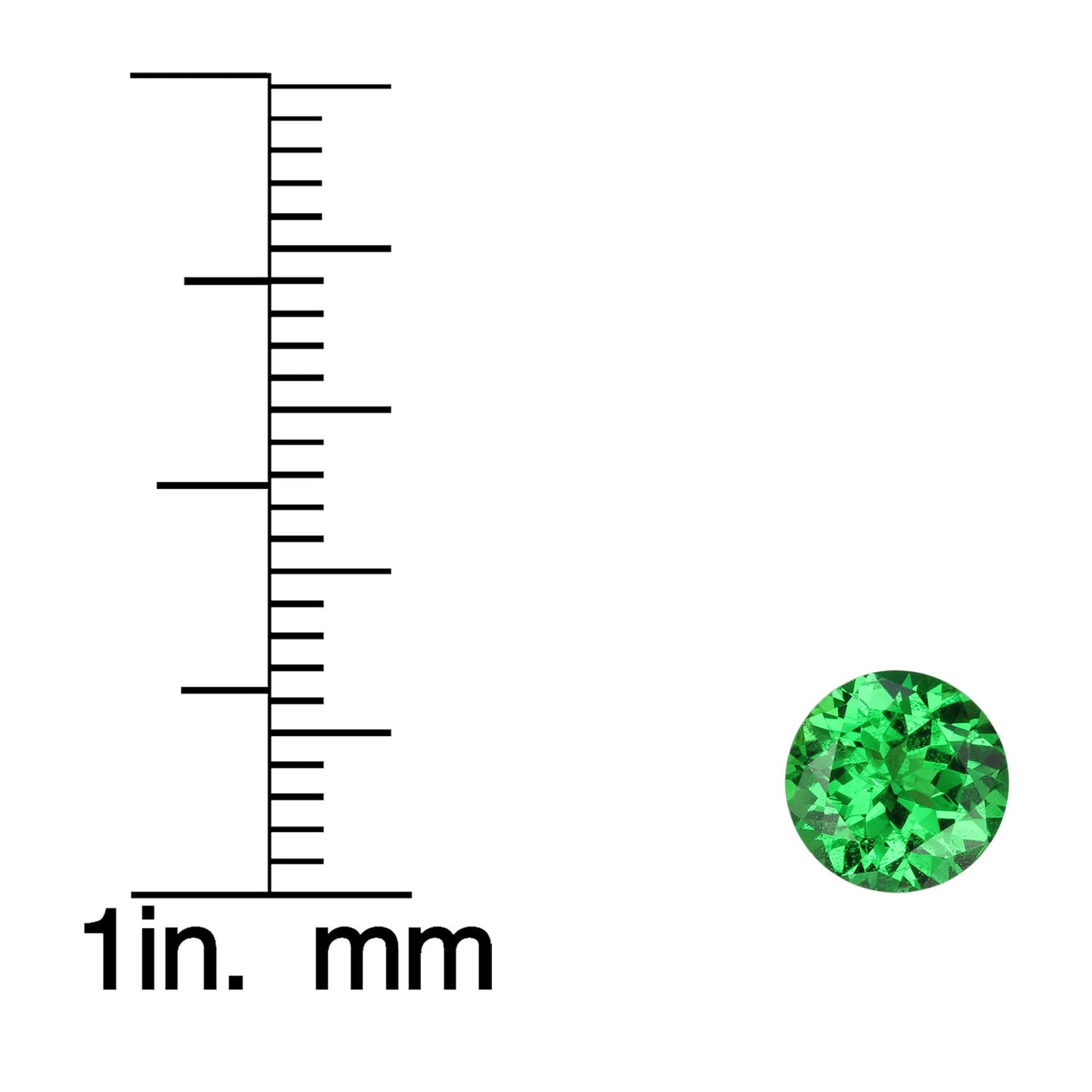 6.9mm Round Bright Green Tsavorite