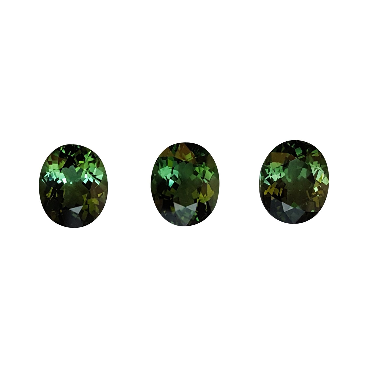 11x9mm Oval Mint Green Tourmaline Set
