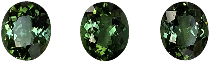 11x9mm Oval Mint Green Tourmaline Set