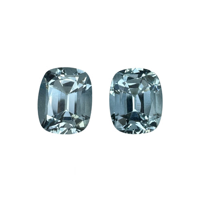 10x8mm Cushion Very Light Aquamarine Pair