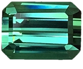 4.61ct Emerald Cut Medium Blue-Green Tourmaline