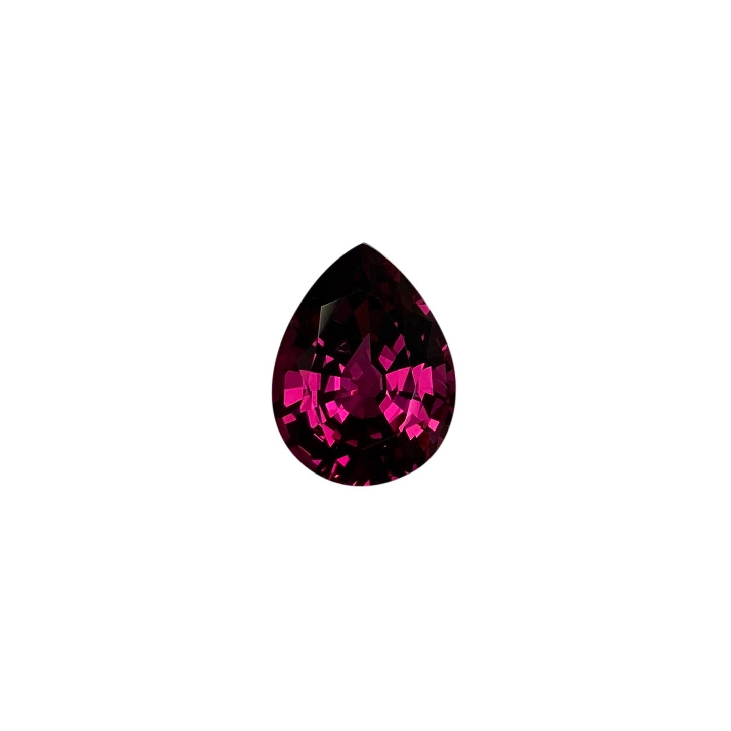 7.34ct Pear Shape Reddish Color Rhodolite